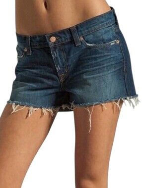 J Brand Cut Off Denim Shorts Women 28 Blue Distressed 90s